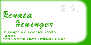 renata heninger business card